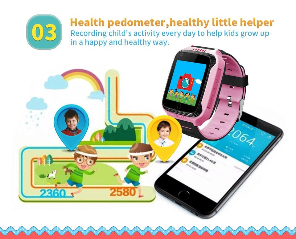 Kids Smart Watch GPS Phone Watches Camera Flashlight SOS Call Location Clock Children Watches 2G Data SIM Card Kids Smartwatch With Calling Camera Learning Games Video Music Flashlight For Boys Girls