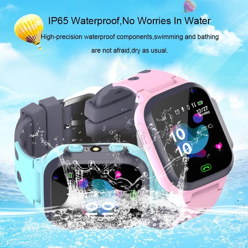 Kids Smart Watch Sim Card GPS Call Phone Smartwatch For Children SOS Photo Waterproof Camera Location Tracker Smart Watch For Kids 2 Way Voice Video Call SOS Alert Smartphone Cell Phone Smart Watch