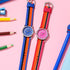 Kids Watch Muticolour Nylon Watchband Gift For Childern School Student Analog Watch Read Easily Children's First Watch Daily Wrist Watch For Boys And Girls With Soft Cloth Strap