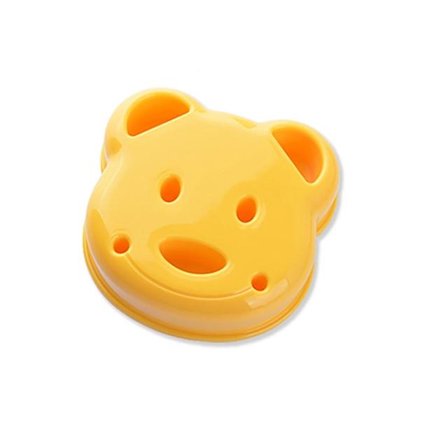 Kitchen Breakfast Bear Sandwich Mold Bread Biscuit Cake Tool Making Mold Household Making Accessories Bear Shape Sandwich Mold Cutter Yellow Bread Sandwich Shapers Maker For Kids