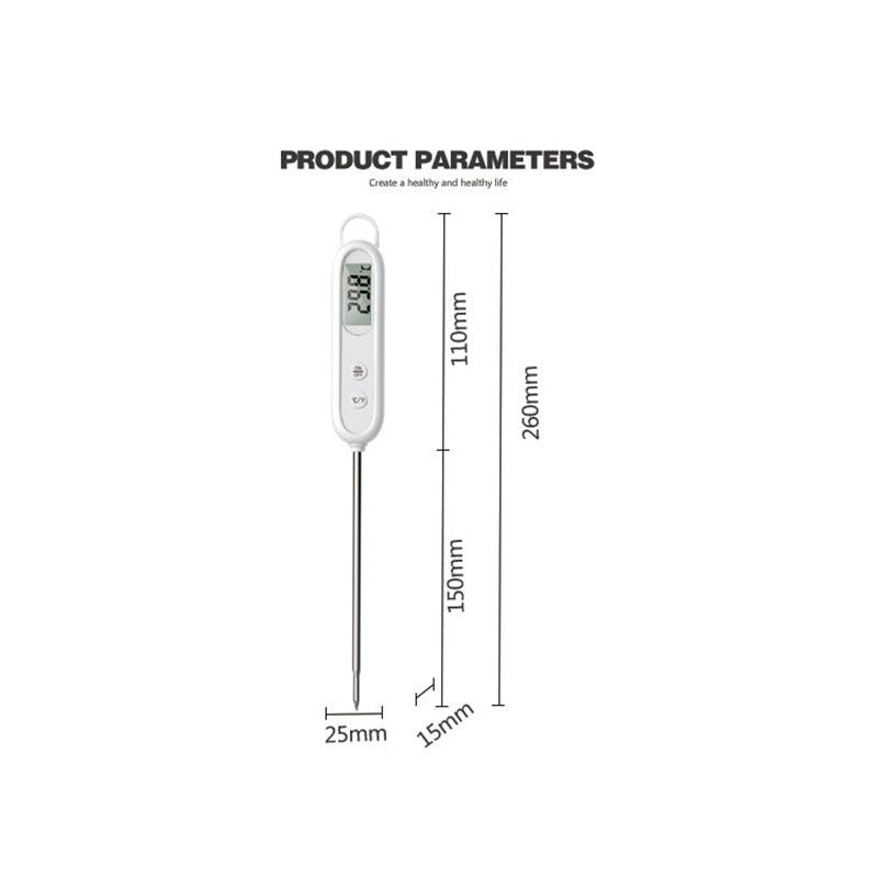 Kitchen Digital BBQ Food Thermometer Meat Cake Candy Fry Grill Dinning Household Waterproof Instant Read Meat Thermometer for Cooking Digital Food Thermometer For Cooking IP67 Waterproof Kitchen Thermometer Probe With Cooking Thermometer Oven Tool