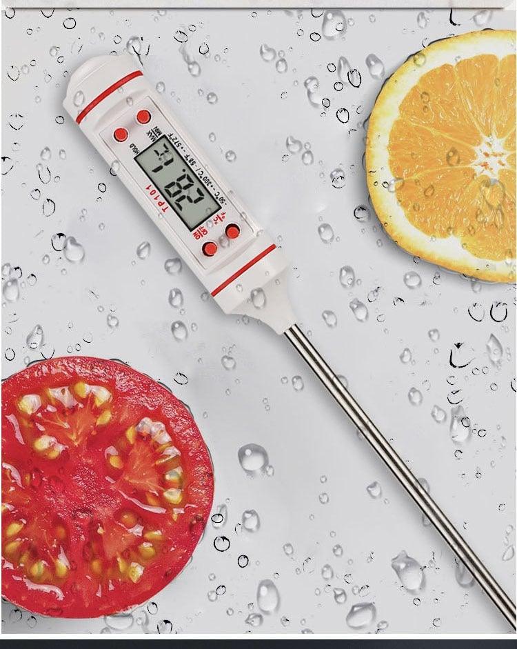 Kitchen Digital BBQ Food Thermometer Meat Cake Candy Fry Grill Dinning Household Waterproof Instant Read Meat Thermometer for Cooking Digital Food Thermometer For Cooking IP67 Waterproof Kitchen Thermometer Probe With Cooking Thermometer Oven Tool