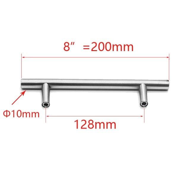 Kitchen Door T Bar Pull Straight Handle Knobs Cabinet Pull Diameter 10mm Stainless Steel Handles Furniture Hardware Kitchen Door T Bar Straight Handle Pull Knobs Furniture Hardware Assist Bath Handle