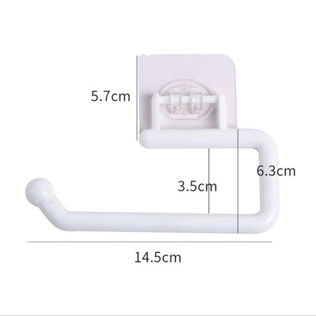 Kitchen Paper Roll Holder Towel Hanger Rack Bar Cabinet Rag Hanging Holder Shelf Toilet Paper Holders Toilet Kitchen Accessories Paper Towel Holder Under Cabinet Wall Mount Self Adhesive No Drilling