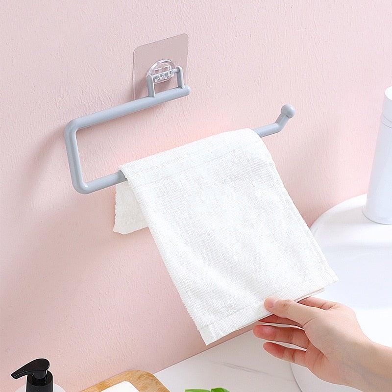 Kitchen Paper Roll Holder Towel Hanger Rack Toilet Paper Holders Bathroom Organizer Shelf Bar Cabinet Rag Hanging Holder Kitchen Tissue Roll Holder Wall Mounted Paper Holder Under Kitchen Cabinet For Shower Bathroom