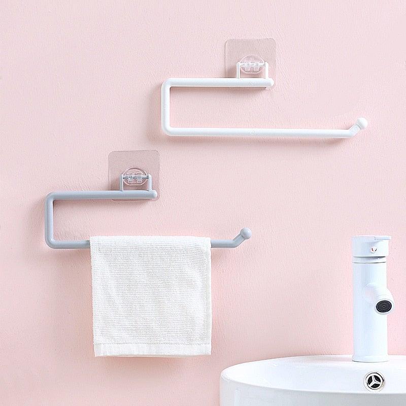 Kitchen Paper Roll Holder Towel Hanger Rack Toilet Paper Holders Bathroom Organizer Shelf Bar Cabinet Rag Hanging Holder Kitchen Tissue Roll Holder Wall Mounted Paper Holder Under Kitchen Cabinet For Shower Bathroom