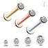 Labret Tragus Cartilage Earring 16g Punk Straight Pin Nose Stud With Crystal Nose Piercing Body Jewelry Nose Studs Rings Piercing Pin Stud  Gem Round Tragus Lip Ring Monroe Ear Cartilage Earring Piercing Tragus Earring Body Jewelry