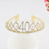 Ladies Alloy Rhinestone Crown 18 21 30 40 50 60 80 Years Digital Crown Birthday Headband Hairband Fashion Hair Accessories Gift Hair Comb Birthday Number Women Rhinestone Crowns Rhinestones Birthday Party