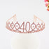 Ladies Alloy Rhinestone Crown 18 21 30 40 50 60 80 Years Digital Crown Birthday Headband Hairband Fashion Hair Accessories Gift Hair Comb Birthday Number Women Rhinestone Crowns Rhinestones Birthday Party