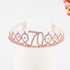 Ladies Alloy Rhinestone Crown 18 21 30 40 50 60 80 Years Digital Crown Birthday Headband Hairband Fashion Hair Accessories Gift Hair Comb Birthday Number Women Rhinestone Crowns Rhinestones Birthday Party