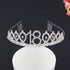 Ladies Alloy Rhinestone Crown 18 21 30 40 50 60 80 Years Digital Crown Birthday Headband Hairband Fashion Hair Accessories Gift Hair Comb Birthday Number Women Rhinestone Crowns Rhinestones Birthday Party