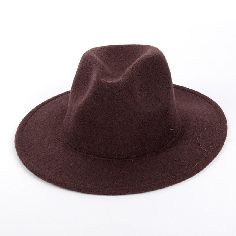 Ladies Men's Cotton Fedora Hat Luxury Fedora Hats Wide Brim Fedora Hats Gentleman Elegant Ladies Winter Autumn Wide Brim Hat UV Protection Hat Party Hats