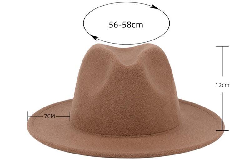 Ladies Men's Cotton Fedora Hat Luxury Fedora Hats Wide Brim Fedora Hats Gentleman Elegant Ladies Winter Autumn Wide Brim Hat UV Protection Hat Party Hats