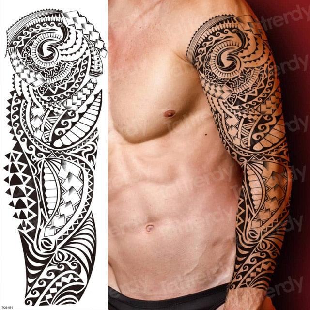 Large Black Temporary Tattoo Waterproof Luxury Big Tattoo For Body Arm Legs Modern Design - STEVVEX Beauty - 103, 3D Tattoo, Animal Tattoo, Arm Tattoo, Beauty, Big Tattoo, Black Tattoos, Body Tattoo, Extra Large Tattoo, Fashion Tattoo, Gladiator Tattoo, Large Black Tattoo, Large Tattoo, Leg Tattoo, Lion Tattoo, Luxury Tattoo, Men Tattoo, Mens Tattoo, Modern Tatoos, Modern Tattoo, Stylish Tattoo, Tattoo, Waterproof Tattoo - Stevvex.com