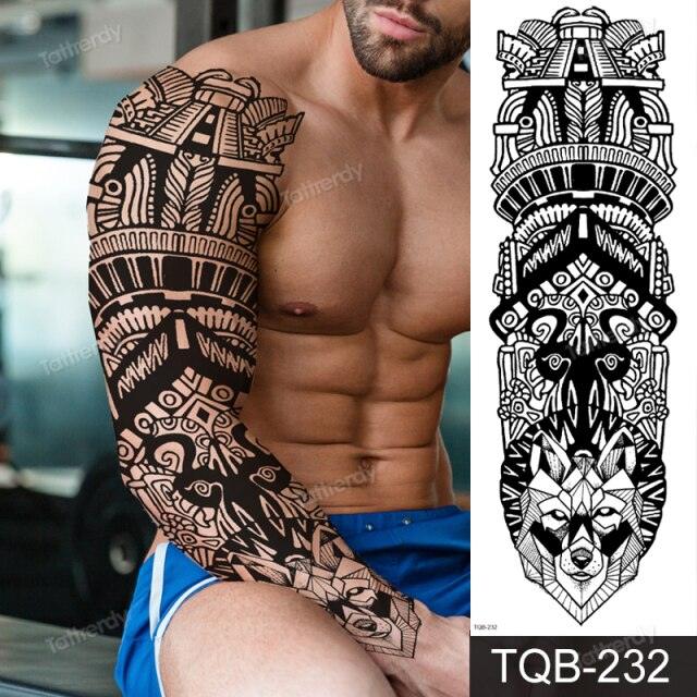 Large Black Temporary Tattoo Waterproof Luxury Big Tattoo For Body Arm Legs Modern Design - STEVVEX Beauty - 103, 3D Tattoo, Animal Tattoo, Arm Tattoo, Beauty, Big Tattoo, Black Tattoos, Body Tattoo, Extra Large Tattoo, Fashion Tattoo, Gladiator Tattoo, Large Black Tattoo, Large Tattoo, Leg Tattoo, Lion Tattoo, Luxury Tattoo, Men Tattoo, Mens Tattoo, Modern Tatoos, Modern Tattoo, Stylish Tattoo, Tattoo, Waterproof Tattoo - Stevvex.com