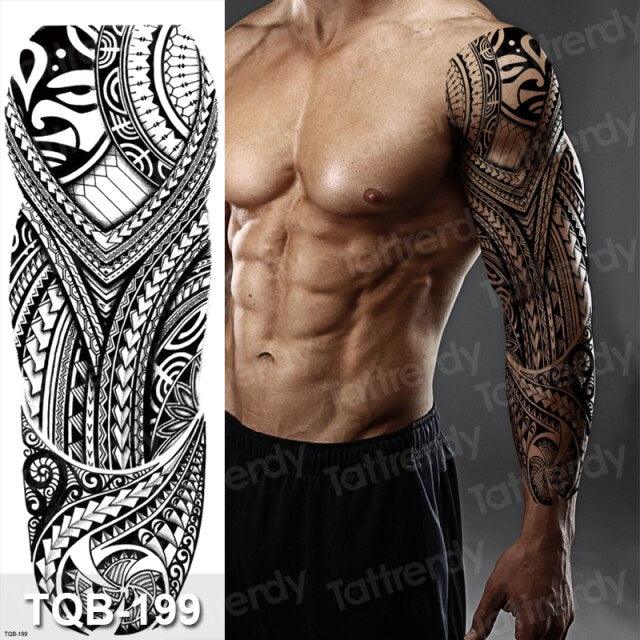 Large Black Temporary Tattoo Waterproof Luxury Big Tattoo For Body Arm Legs Modern Design - STEVVEX Beauty - 103, 3D Tattoo, Animal Tattoo, Arm Tattoo, Beauty, Big Tattoo, Black Tattoos, Body Tattoo, Extra Large Tattoo, Fashion Tattoo, Gladiator Tattoo, Large Black Tattoo, Large Tattoo, Leg Tattoo, Lion Tattoo, Luxury Tattoo, Men Tattoo, Mens Tattoo, Modern Tatoos, Modern Tattoo, Stylish Tattoo, Tattoo, Waterproof Tattoo - Stevvex.com