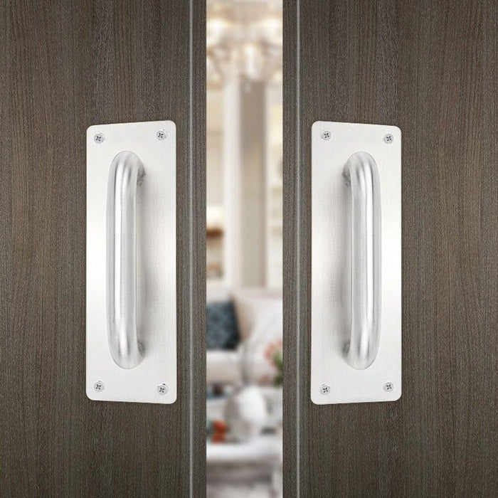 Large Size Door Handle Stainless Steel Furniture Handles  Door Knob Pull Handle Stainless Steel Flush Concealed Furniture Handle for Door Drawer Cupboard Cabinet Sliding Door