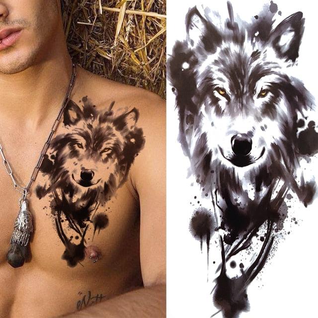 Large Wolf Tiger Black Tattoo Sticker Evil Death Temporary Tattoo Waterproof Big Tattoo Stickers For Mens Womens - STEVVEX Beauty - 103, 3D Tattoo, Animal Tattoo, Arm Tattoo, Back Tattoo, Beauty, Big Tattoo, Black Tattoos, Body Tattoo, Boys Tattoo, Carnival Tattoo, Fashion Tattoo, Flower Tattoo, Girls Tattoo, Leg Tattoo, Lion Tattoo, Luxury Tattoo, Men Tattoo, Mens Tattoo, Modern Tattoo, Stylish Tattoo, Tattoo, Waterproof Tattoo, Women Tattoo, Womens Tattoo - Stevvex.com