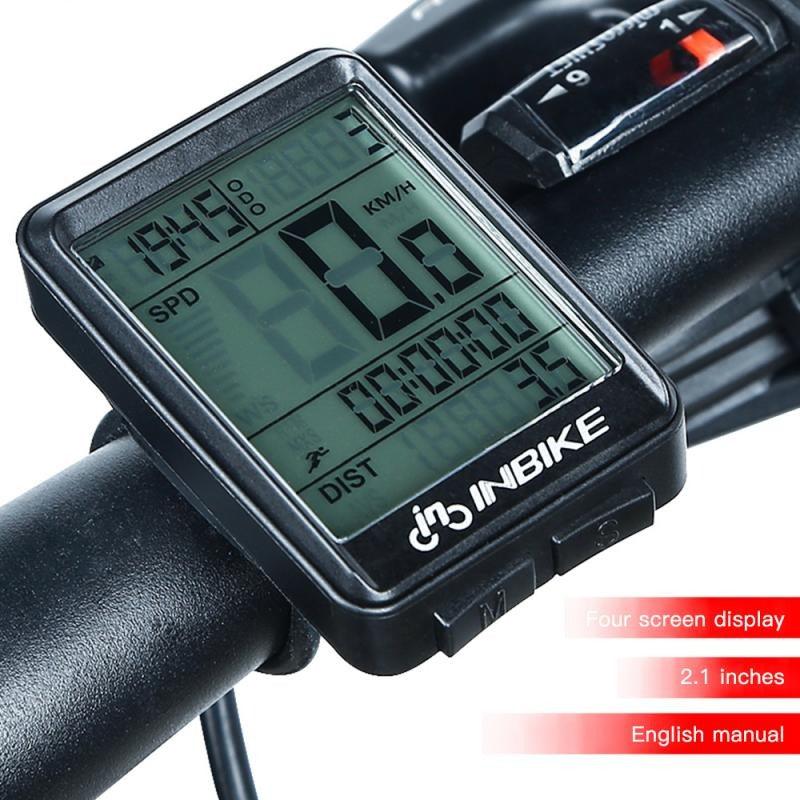 LCD Bike Code Meter Wired Wireless Mountain Bike Speedometer Bicycle Odometer Cycling Multifunctional And Waterproof Smart Backlight HD Digital LCD Big Display Auto Power Off And Wake-up Speedometer