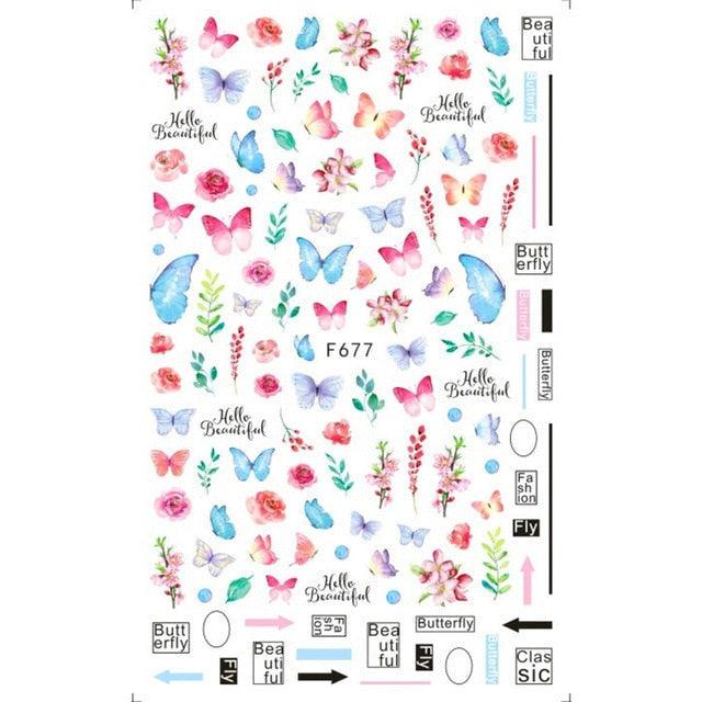 Leaf With Lines Nails Sticker Designer Fruit Nail Art 3D Decals Acrylic Designs Self Adhesive Manicure Slider Stickers Glitter Decals Love Nail Sequins Laser Heart Nail Supplies Sparkle Nail Accessories Star Accessories Heart Nail Art