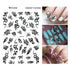 Leaf With Lines Nails Sticker Designer Fruit Nail Art 3D Decals Acrylic Designs Self Adhesive Manicure Slider Stickers Glitter Decals Love Nail Sequins Laser Heart Nail Supplies Sparkle Nail Accessories Star Accessories Heart Nail Art