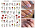 Leaf With Lines Nails Sticker Designer Fruit Nail Art 3D Decals Acrylic Designs Self Adhesive Manicure Slider Stickers Glitter Decals Love Nail Sequins Laser Heart Nail Supplies Sparkle Nail Accessories Star Accessories Heart Nail Art