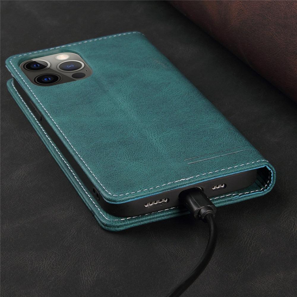 Leather Case For Xiaomi Stand View Shock-Proof Book Cover with Card Holder Magnetic Closure RedMi Note 11S 10 10S 9S 8 7 Pro 9T 9A 9C 11T 12T Mi Poco X3 X4 NFC GT M4 M3 F3 Anti-theft Brush Wallet