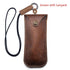 Leather Eyewear Case Hanging Neck Sun Glasses Spectacle Case Men Women Sunglasses Button Bags Full Grain Genuine Leather Spectacles Hard Shell Case For Men And Women