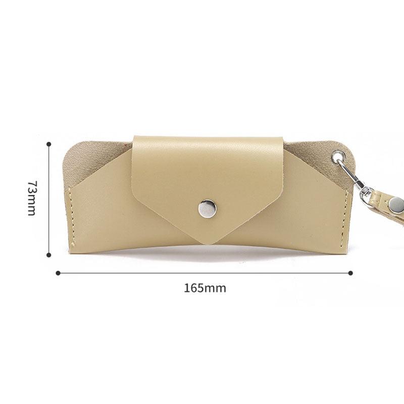 Leather Eyewear Cases Cover For Sunglasses Women Eyeglasses Case Reading Glasses Box With Metal Buckle Eyewear Cases Durable Soft Sunglasses Pouch Slim Case For Women Men