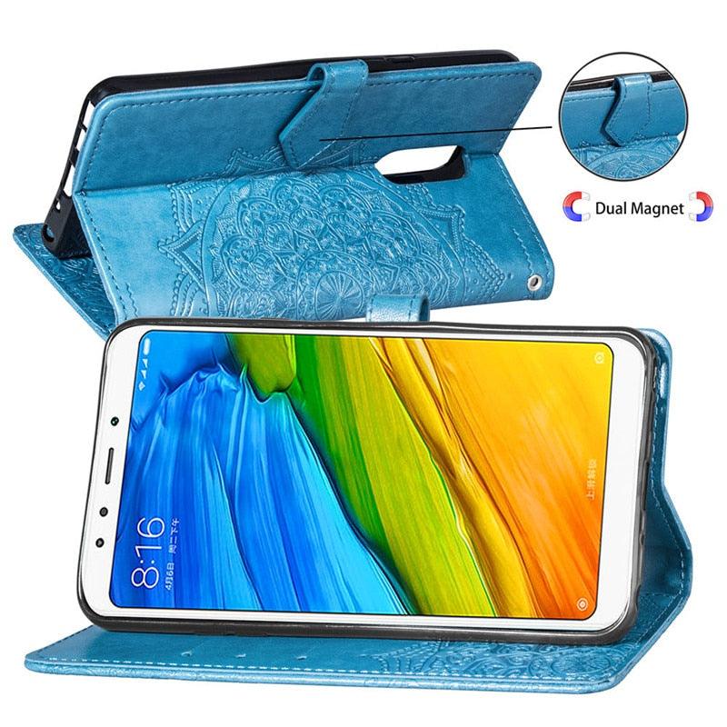 Leather Flip Case For Xiaomi Redmi 8 6 6A 5 Plus 4A 4X Note 9 5A 4 5 7 6 8 9S 9 Pro 8T 3S 7A 8A Redmi 9 For Redmi 9A 9C 7A Cover Classic Design  Leather Stand Flip Cover