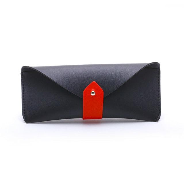 Leather Glasses Case Cover Sunglasses Reading Glasses Holder Eyeglasses Solid Storage Pouch Eyewear Protector Glasses Case Leather Eye Glass Box Protective Holder For Eyeglass And Sunglasses