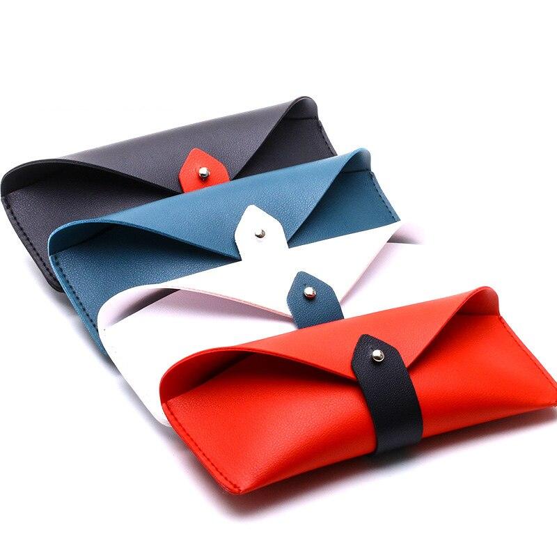 Leather Glasses Case Cover Sunglasses Reading Glasses Holder Eyeglasses Solid Storage Pouch Eyewear Protector Glasses Case Leather Eye Glass Box Protective Holder For Eyeglass And Sunglasses