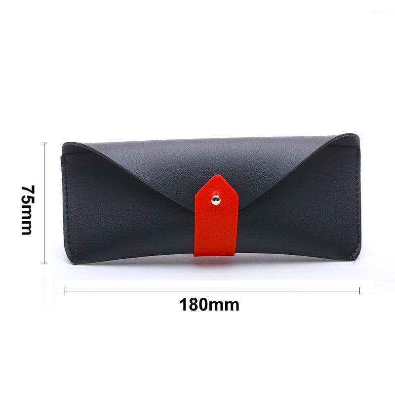 Leather Glasses Case Cover Sunglasses Reading Glasses Holder Eyeglasses Solid Storage Pouch Eyewear Protector Glasses Case Leather Eye Glass Box Protective Holder For Eyeglass And Sunglasses