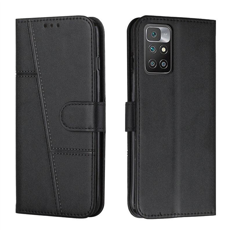 Leather Magnetic Wallet Case Card Slots  Flip Shockproof Protective Cover For Xiaomi Redmi 10 Case Flip Wallet Book Cover for Coque Xiaomi Redmi 10 5G Phone Case Redmi10 Leather Protective Cases