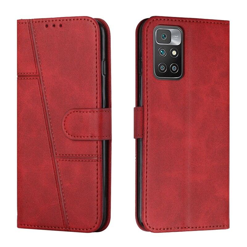 Leather Magnetic Wallet Case Card Slots  Flip Shockproof Protective Cover For Xiaomi Redmi 10 Case Flip Wallet Book Cover for Coque Xiaomi Redmi 10 5G Phone Case Redmi10 Leather Protective Cases