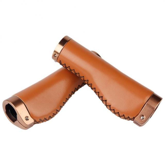 Leather Mountain Bike Scooter Bicycle Handlebar Cover Handle Grips Non-Slip Lock-on Bike Handlebar Grips Locking Non-Slip-PU Bicycle Handle Grip Bike Grips Widen Holding Surface For Cycling Mountain And Bicycles