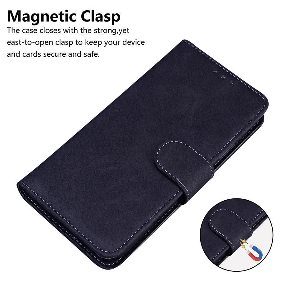 Leather Phone Case Wallet Cover For iPhone XR XS 10 11 Pro 12 mini 13 Pro Max Flip Stand Case Simple Skin-Friendly PU Leather Case Wallet Protective Case Flip Shockproof Mobile Phone Case