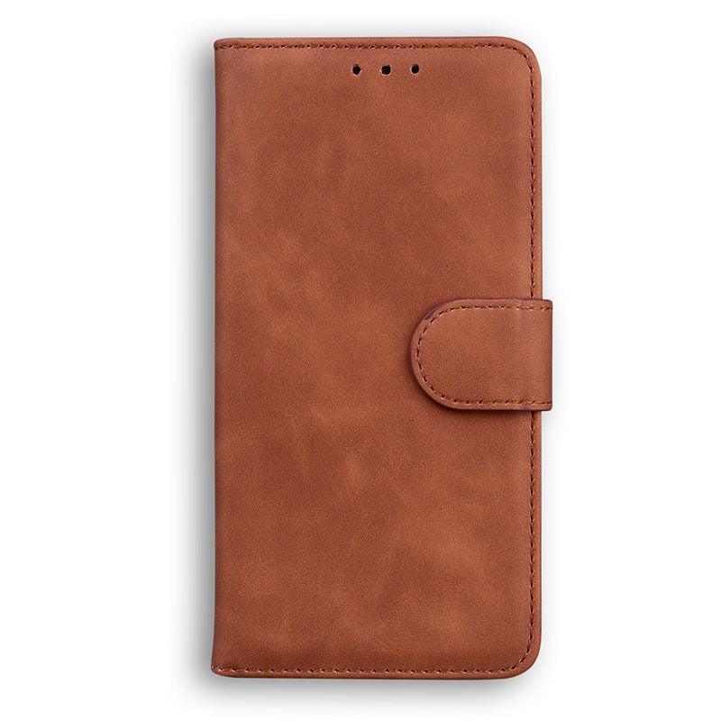 Leather Phone Case Wallet Cover For iPhone XR XS 10 11 Pro 12 mini 13 Pro Max Flip Stand Case Simple Skin-Friendly PU Leather Case Wallet Protective Case Flip Shockproof Mobile Phone Case