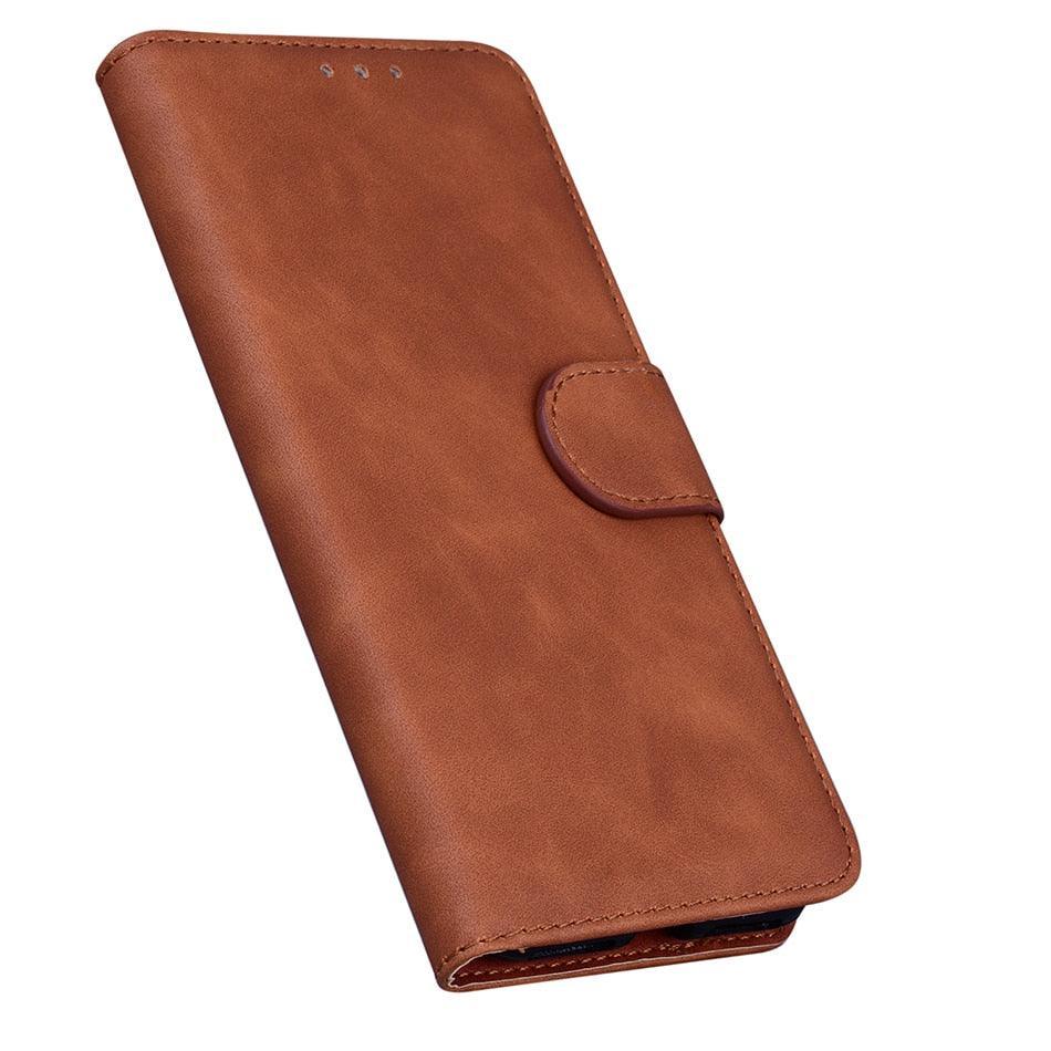 Leather Phone Case Wallet Cover For iPhone XR XS 10 11 Pro 12 mini 13 Pro Max Flip Stand Case Simple Skin-Friendly PU Leather Case Wallet Protective Case Flip Shockproof Mobile Phone Case