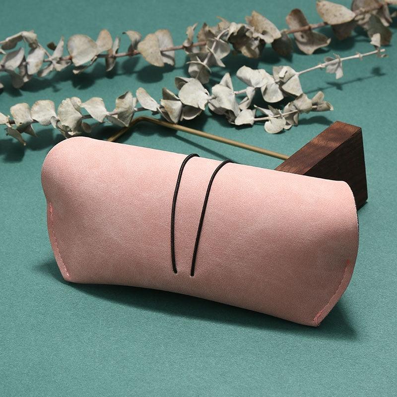 Leather Sunglasses Pouch Bag Eyeglasses Case Women Men Customized Portable Glasses Cover Bags Leather Eyeglass Case Glasses Case Pouch Bag Portable Sunglasses Pouch For Women Men Girls