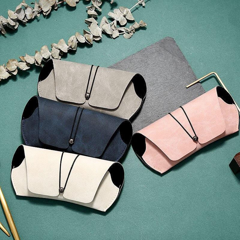 Leather Sunglasses Pouch Bag Eyeglasses Case Women Men Customized Portable Glasses Cover Bags Leather Eyeglass Case Glasses Case Pouch Bag Portable Sunglasses Pouch For Women Men Girls