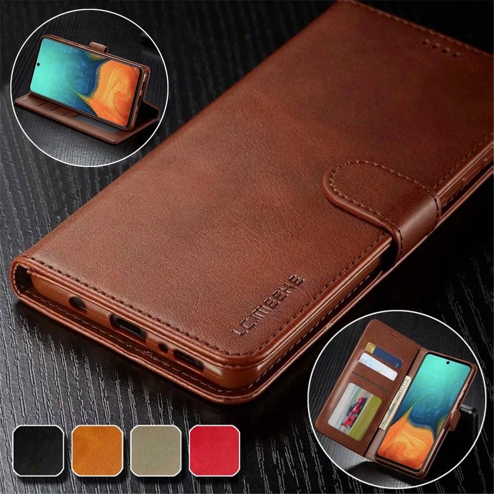 Leather Wallet Case for Xiaomi 12T 12X 11T Mi 11 Lite Poco M4 M3 X4 X3 Pro F3 Redmi 10C 9C 9A Note 11S 10 9S 8T Pro Flip Cover Card Holder  Wallet Flip Protective Phone Case