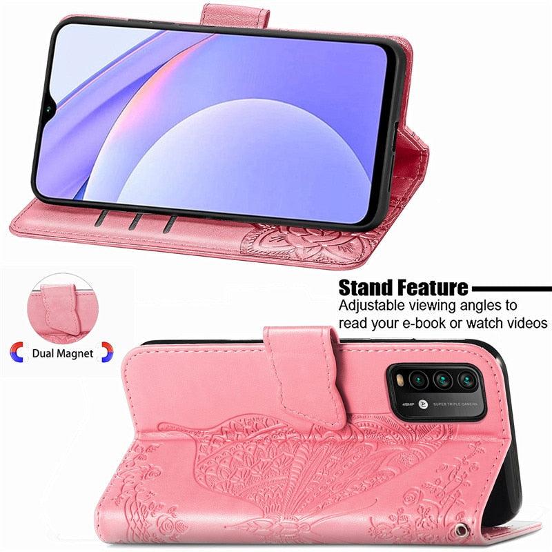 Leather Wallet Case For Xiaomi Redmi 10A 10C 9 9A 9C 9T 8 8A 7 7A 6 6A Case Redmi Note 11 11E 11S 10 10S 9 9S 8 8T 7 Pro Cover Wallet Flip Cover with Mobile Phone Holder and Card Slot Magnetic PU Leather Wallet Case