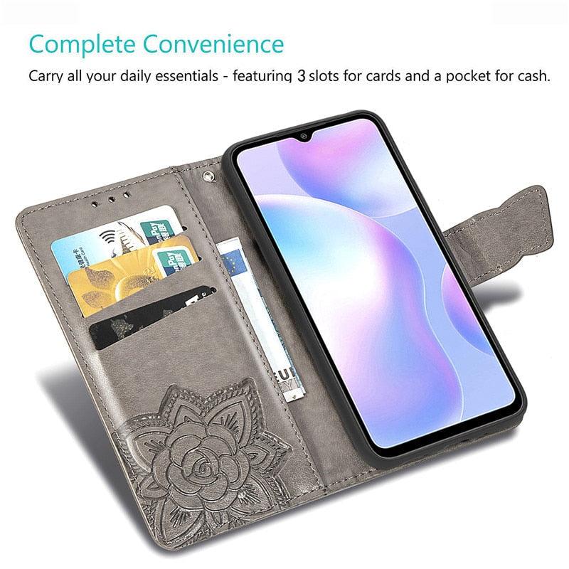 Leather Wallet Case For Xiaomi Redmi 10A 10C 9 9A 9C 9T 8 8A 7 7A 6 6A Case Redmi Note 11 11E 11S 10 10S 9 9S 8 8T 7 Pro Cover Wallet Flip Cover with Mobile Phone Holder and Card Slot Magnetic PU Leather Wallet Case