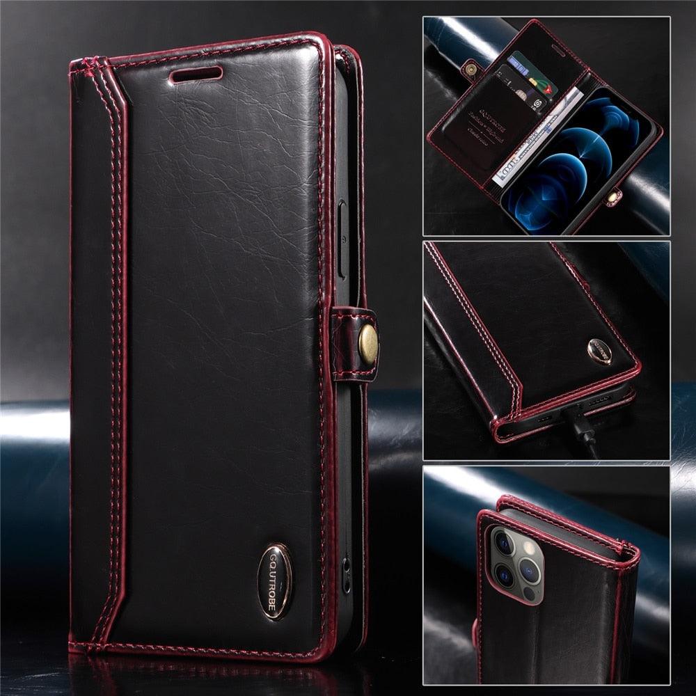 Leather Wallet Case Pocket Card Slots Holder Protective Shockproof Leather Case for Xiaomi 12X 11T Redmi Note 11 11S 10S 9s 8T 8 7 Pro Flip Cover Mi Poco X4 X3 NFC M3 M4 Pro 4G F3 Redmi 10C 9C 9T