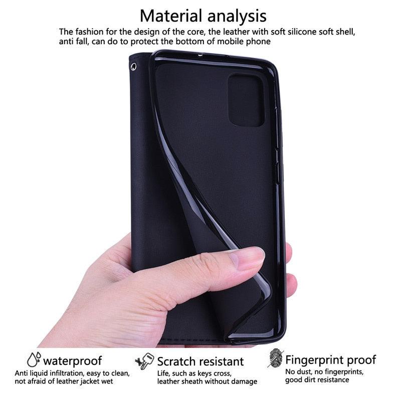 Leather Wallet Flip Case For Xiaomi Redmi Note 10 Pro 9C 9 9A 9S 6 6A 7 7A 8A 8 Pro 8T Poco M3 F3 X3 Pro Mi A3 9T 10T 11T Cover PU Leather Full Body Shockproof Wallet Flip Case Cover with Card Slot Holder