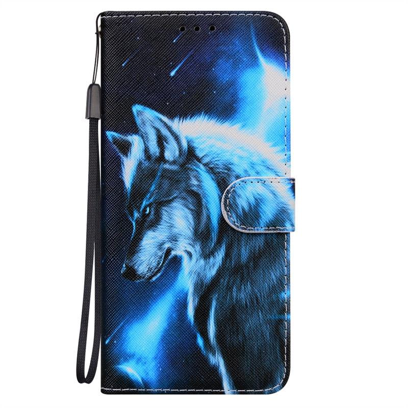 Leather with Card Holder Flip case Slim Painted Design with Magnetic and Phone Case For Redmi Note 9 10 11 Pro Case Painted Wallet Leather Flip Cover For Xiaomi Redmi Note 11 10 9 Pro 11S 10S 9S 11Pro 5G Phone Cases