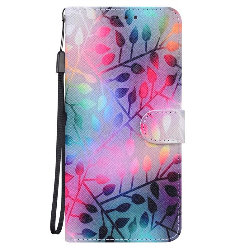 Leather with Card Holder Flip case Slim Painted Design with Magnetic and Phone Case For Redmi Note 9 10 11 Pro Case Painted Wallet Leather Flip Cover For Xiaomi Redmi Note 11 10 9 Pro 11S 10S 9S 11Pro 5G Phone Cases