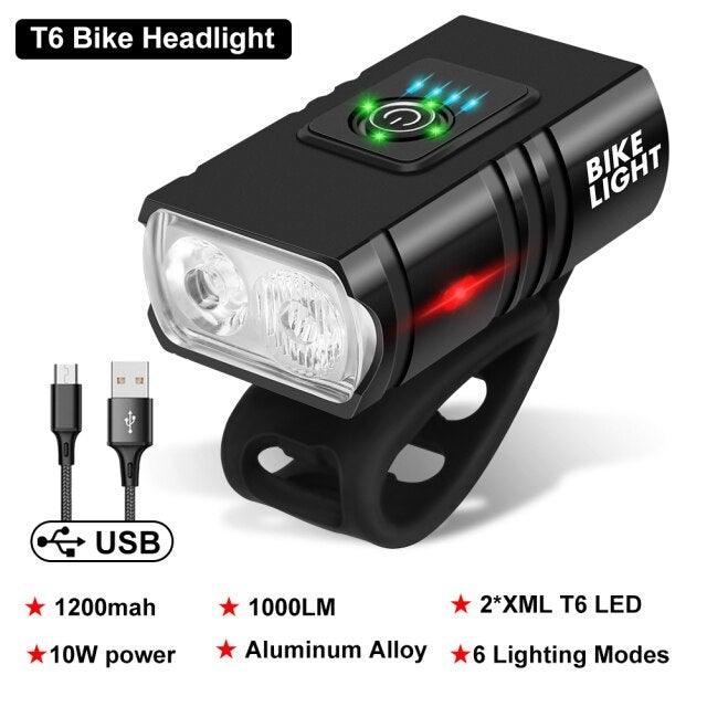 LED Bicycle Light Front USB Rechargeable 1000 Lumen Bike Front Lamp Mountain Bicycle Headlight Adjustable Lightness And Flashlight With Waterproof IPX5 And Large Capacity Battery - STEVVEX Sport - 224, bike, bike accessories, Bike Flashlight, Bike Headlight, Bike Light Led Lamp, Headlight, LED Bike Front Light, Led Bike Headlight, Safety Flashlight, Safety Taillight Flashlight, Safety Warning Light, Ultra Bright Bike Light, USB Headlight, Warning bike headlight, Waterproof Bike Rear Lights - Stevvex.com