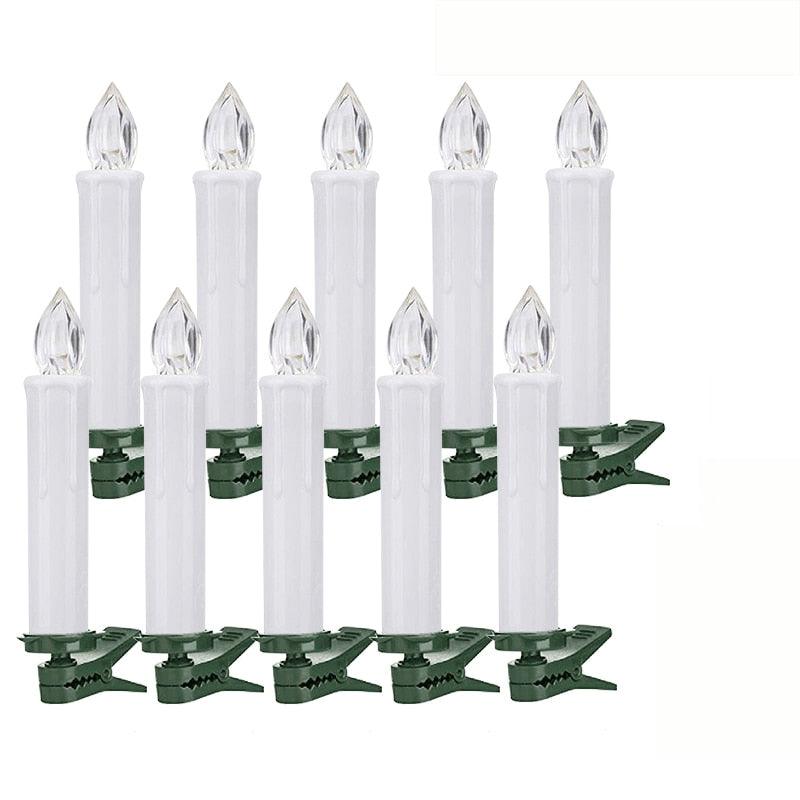 LED Candle Lamp Simulation Flame Light Warm Candle Family Party Christmas Birthday Party Decorated With Candles Ivory Battery Operated LED Taper Candles With Remote Control Christmas Candles